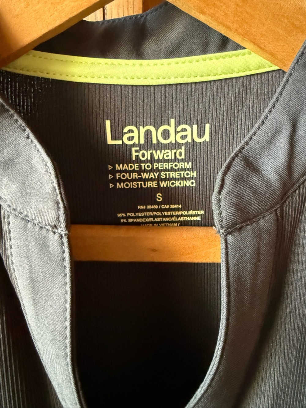 Landau Women’s Black Scrub 3/4 Sleeve Shirt - Picture 3 of 5